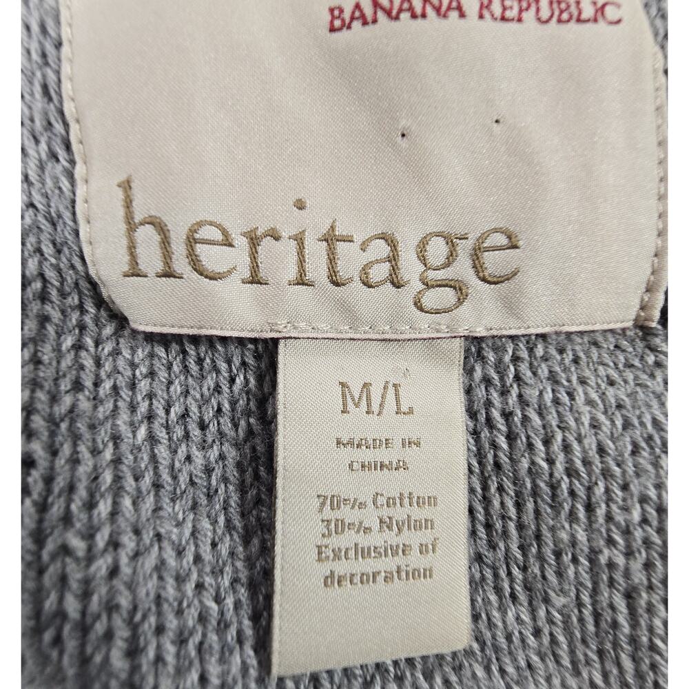 Banana Republic Heritage Intarsia Poncho Aztec Southwest Buckle Front M/L - Picture 10 of 10